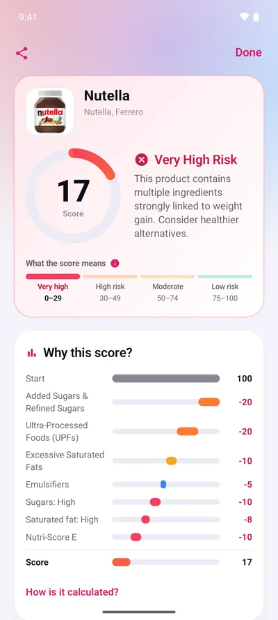 Skinny Scanning, Android phone (in preparation): A result, step by step