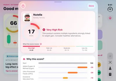 Skinny Scanning, iPhone Duo (inner display): A result, step by step