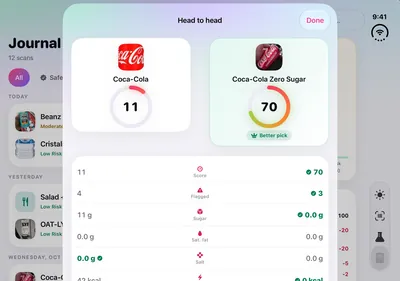 Skinny Scanning, iPhone Duo (inner display): Two products, head to head